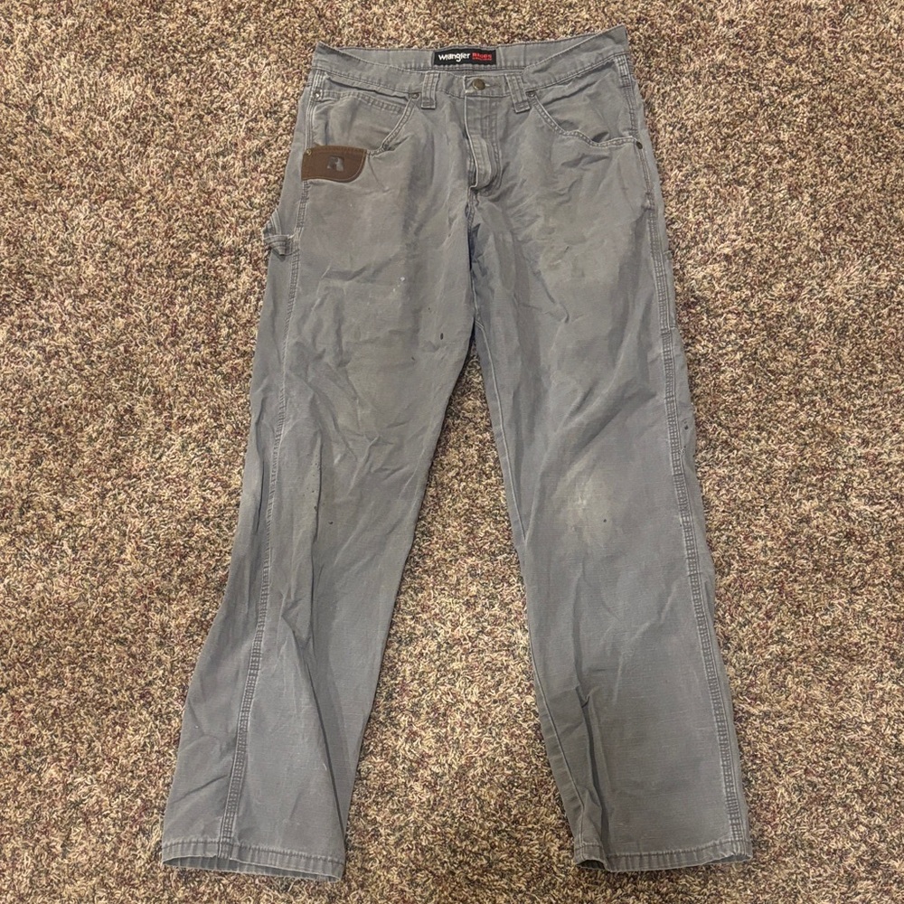 Wrangler Gray Carpenter Work Pants with Utility Pocket